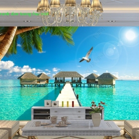 Wall paintings of sea landscape me406