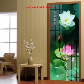 3d glass painting lotus flower n2003-15