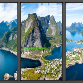 Tranh dán kính 3d 2 mặt phong cảnh n2004-18