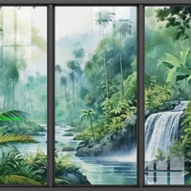 Tranh dán kính 3d 2 mặt phong cảnh n2004-47