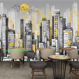 Tranh dán tường cho quán cafe n2004-28