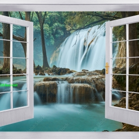 Tranh dán tường cửa sổ 3d n2005-56