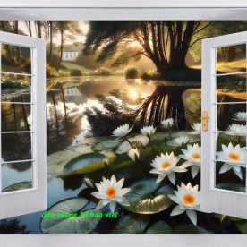 Tranh dán tường cửa sổ 3d n2005-71