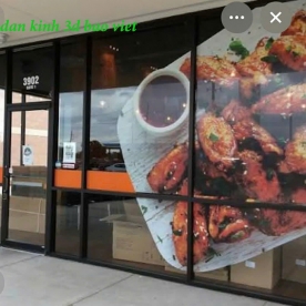 Decal dán kính cao cấp 3d trong suốt cho quán ăn si202