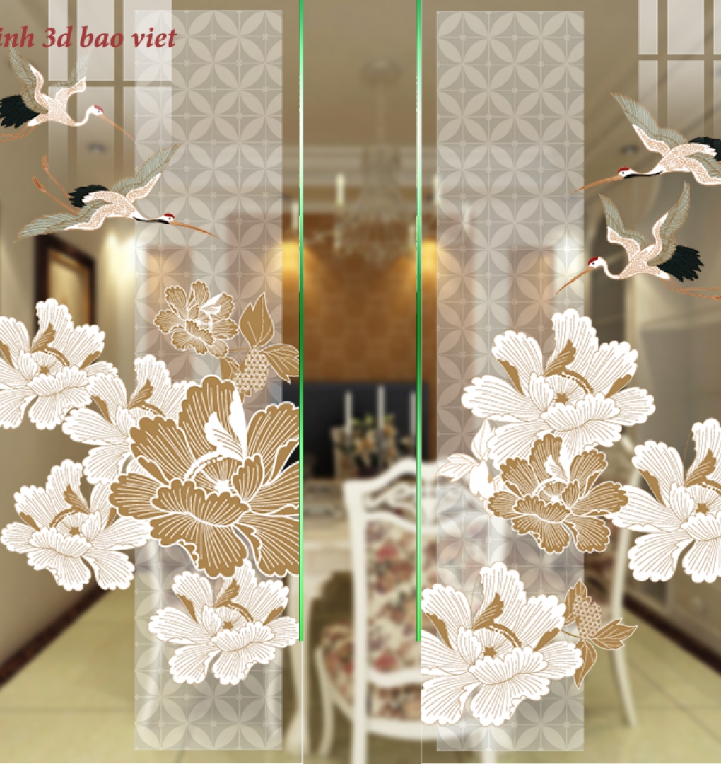 Decal dán kính cao cấp 3d trong suốt se207