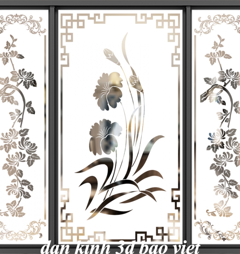 Decal dán kính mờ nghệ thuật ss188