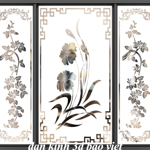 Decal dán kính mờ nghệ thuật ss188