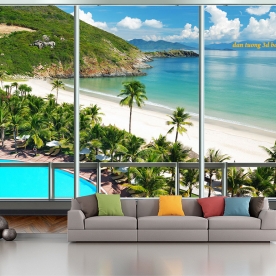 Giấy dán tường phòng khách 3d s316