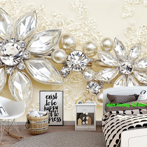 Giấy dán tường phòng ngủ 3d giả ngọc n2026-79