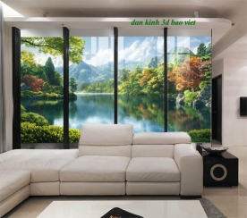 Tranh dán kính 3d 2 mặt phong cảnh kn2026-69