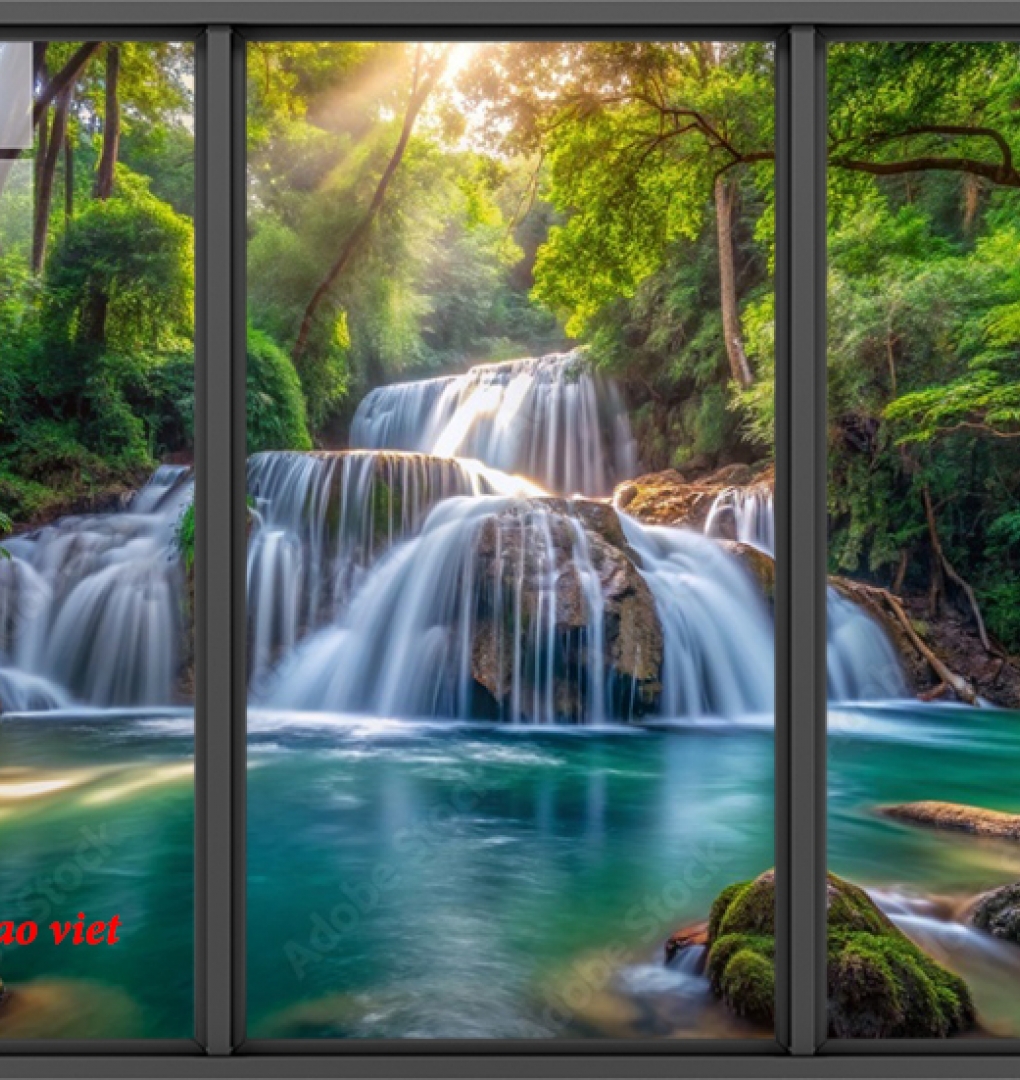 Tranh dán kính 3d 2 mặt phong cảnh s2026-100