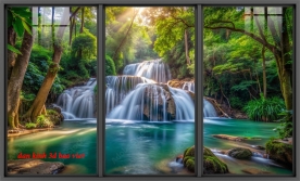 Tranh dán kính 3d 2 mặt phong cảnh s2026-100