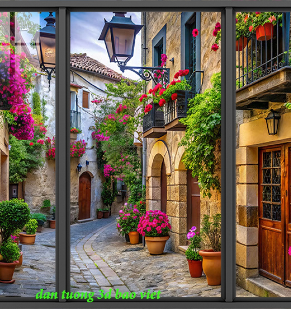 Tranh dán kính 3d 2 mặt sfm629