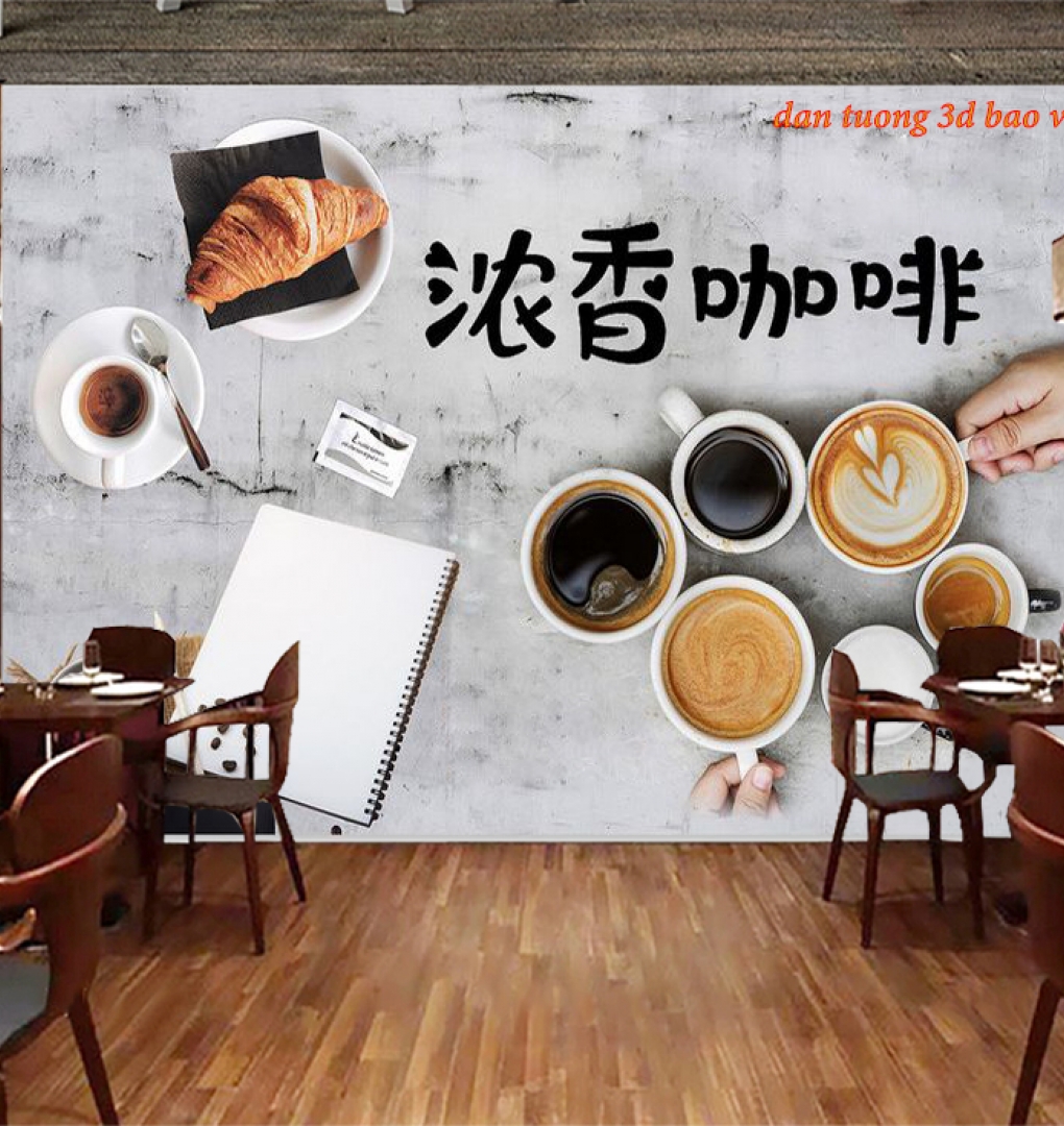 Tranh dán tường cho quán cafe n2026-114