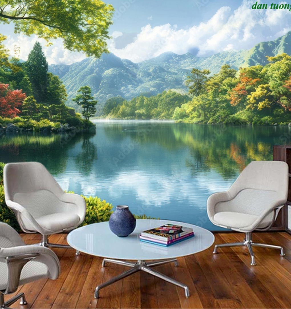 Tranh dán tường cho quán cafe n2026-69