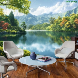 Tranh dán tường cho quán cafe n2026-69