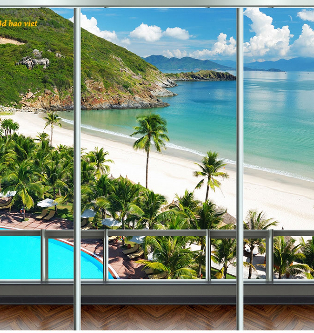 Tranh dán tường phong cảnh biển s316
