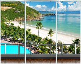 Tranh dán tường phong cảnh biển s316