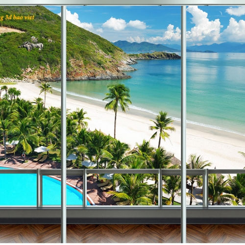 Tranh dán tường phong cảnh biển s316