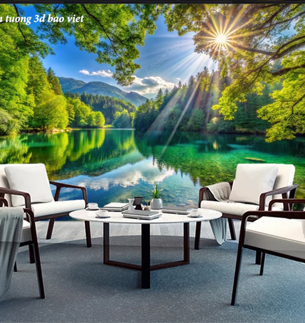 Tranh dán tường phong cảnh sông núi n2026-108