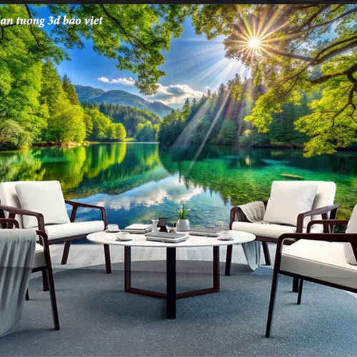 Tranh dán tường phong cảnh sông núi n2026-108