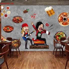 Wallpaper for the restaurant fm534