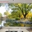 Mountain river wall murals m107