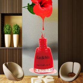 High quality frosted glass decal for nail salon se092