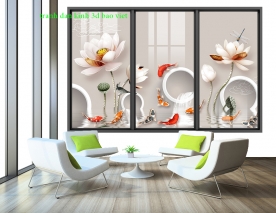 Wallpaper for living room with 3d glass k237