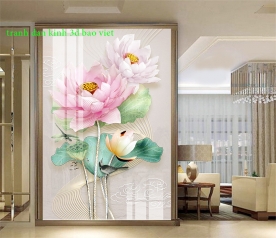 3d glass wallpaper living room sek454