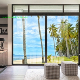 3d double-sided 3d glass wall murals s296