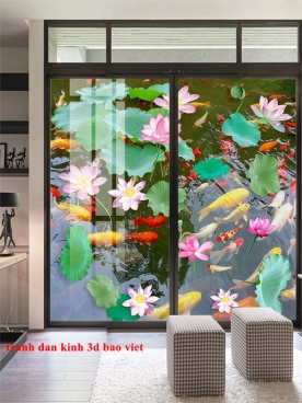Carp n2003-39 3d double-sided glass painting