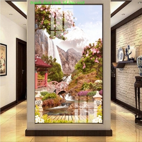 Landscape painting 3d double-sided glass n2003-85