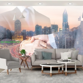 Tranh dán tường 3d cho văn phòng fm588