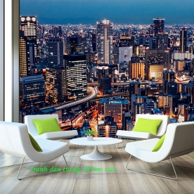 Tranh dán tường cảnh thành phố fm587
