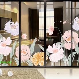 Decal dán kính cao cấp 3d trong suốt se163