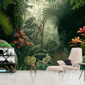 Giấy dán tường rừng nhiệt đới n2004-57