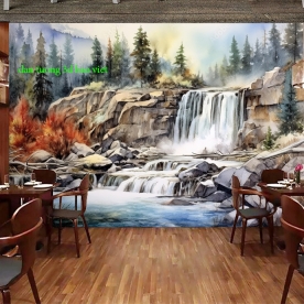 Tranh dán tường cho quán cafe n2004-65