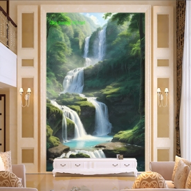 Tranh dán tường thác nước 3d n2004-82