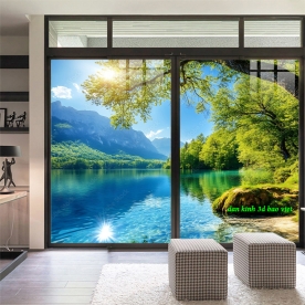 Tranh dán kính 3d 2 mặt phong cảnh n2005-77