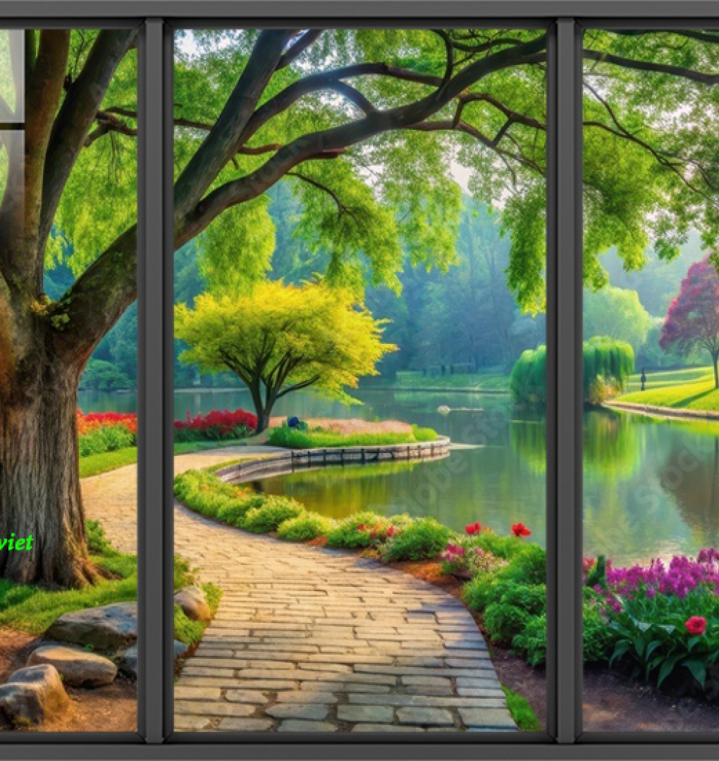 Tranh dán kính 3d 2 mặt phong cảnh n2005-98