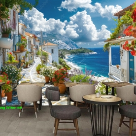 Tranh dán tường cho quán cafe n2005-117