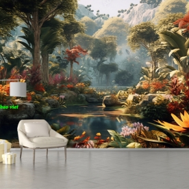 Tranh dán tường cho quán cafe n2005-231