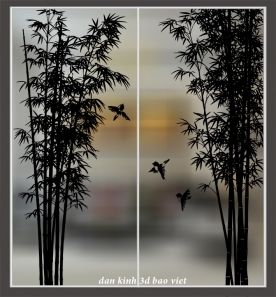 Decal dán kính mờ nghệ thuật glass195