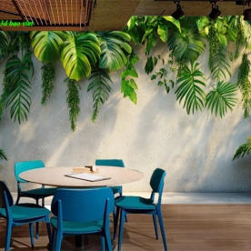 Giấy dán tường lá cây 3d n2026-159