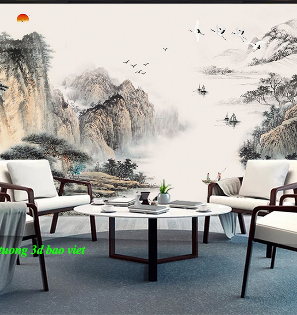 Giấy dán tường phòng khách ft166