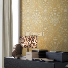 Giấy dán tường phòng khách màu vàng JCD4011-5