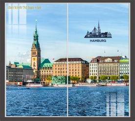 Tranh dán kính 3d 2 mặt kfm630