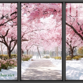 Tranh dán kính 3d 2 mật n2026-146