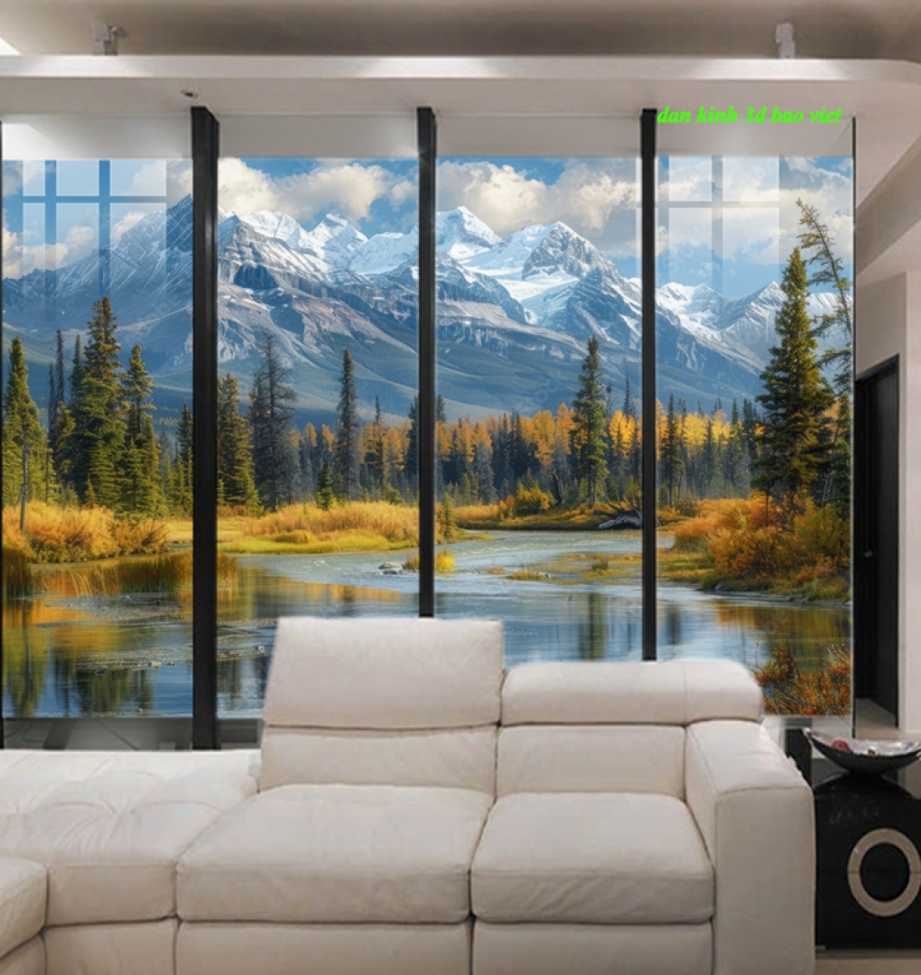 Tranh dán kính 3d 2 mặt phong cảnh k2026-153